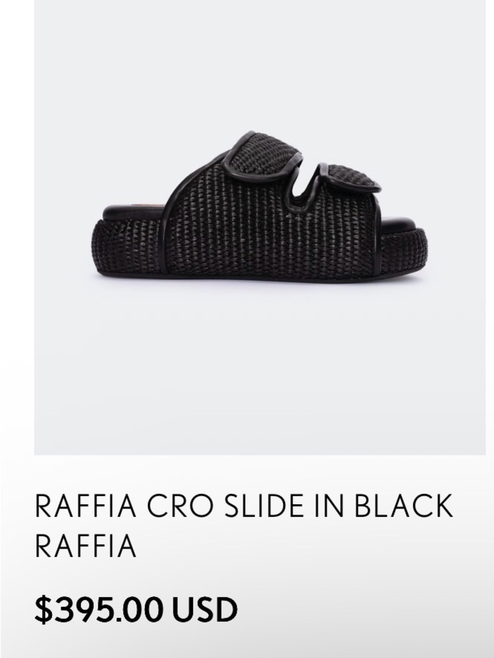 Simon Miller Raffia Cro Slide in Black